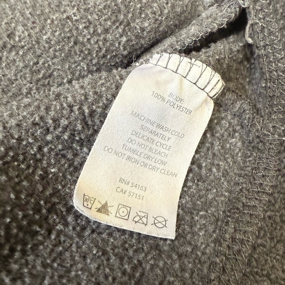 CALVIN KLEIN Gray Zip-Up Fleece Hoodie - Picture 3 of 6
